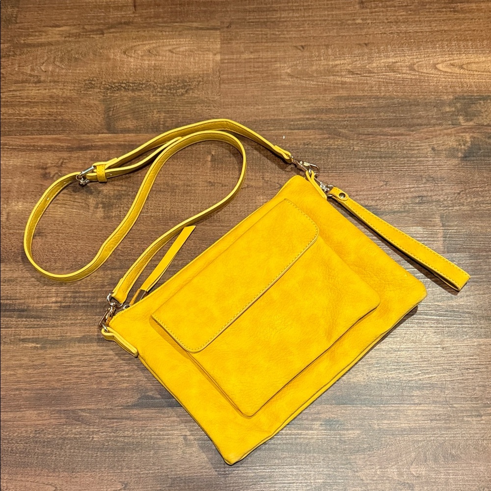 Shiraleah Vibrant Yellow/Gold Crossbody Bag